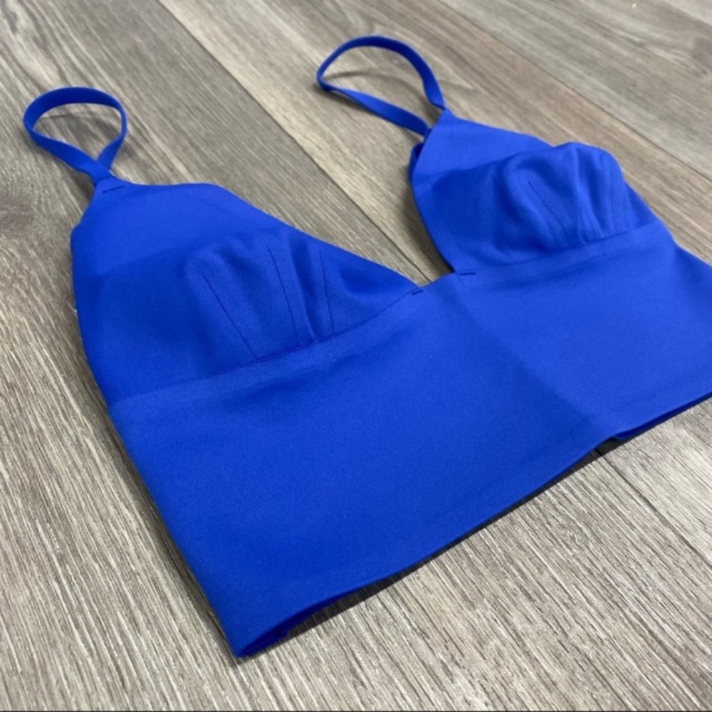 Free People Sage Neo Longline Bralette Exotic Aqua - Picture 2 of 5